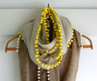 Long pom pom cowl