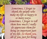 Thank you all for being here for me