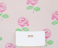 Stenciled wall decor