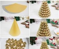 DIY Gold Hershey Kisses Tree