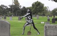 Dancing skeleton man