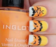 Candy corn nail art