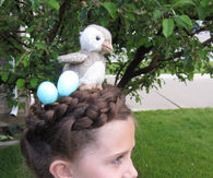 Birds nest hairdo