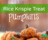 Rice Krispie Treat Pumpkins