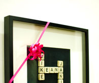 DIY Birthday Gift Scrabble Tile Names