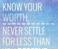 know your worth