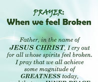 Prayer when we feel broken