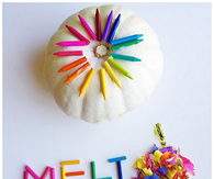Crayon Melted Halloween Pumpkins