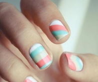 Pastel stripe nail art