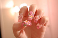 Floral 3D Nails
