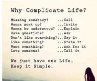 keep it simple