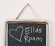 Homemade chalkboard paint wall