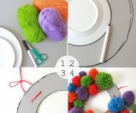 Pom Pom Wreath
