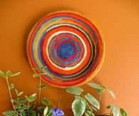 Yarn plate wall hanging