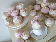 Vintage Inspired Pink Cupcakes