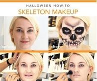 DIY Halloween Skeleton Makeup