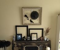 Fireplace Decorated for Halloween