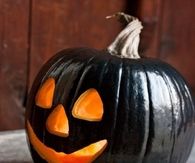 Carved Black Pumpkin