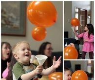 Halloween party balloon catch