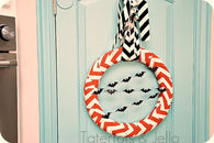 Halloween Chevron Wreath