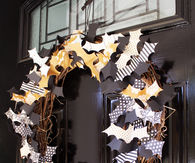 Paper bats wreath
