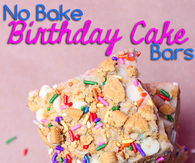 Birthday cake bars
