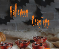 Halloween theme felt coasters