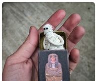 Pop up matchbook sarcophogus