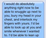 A loving text message