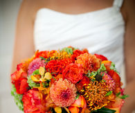 Brightly Colored Fall Bridal Bouquet