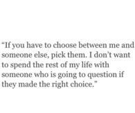 If You Have to Chose