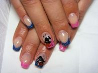 Halloween Pumpkin Witch Nails