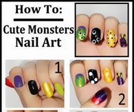 DIY Monster nail Art