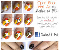 Autumn Rose Nail Art