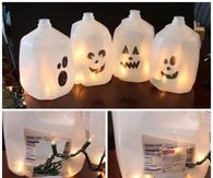 Halloween Milk Jug Ghosts