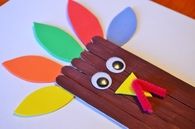 Thanksgiving turkey craft sticks