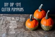 Dip Dye Glitter Pumpkins