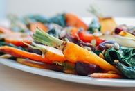 Roasted Vegetable Salad with Garlic Dressing