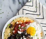 Polenta with caramelized mushrooms