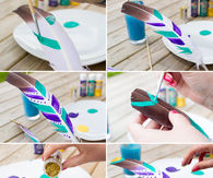 DIY Festival Feather Place Setting