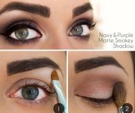 Navy and Purple Eye Shadow