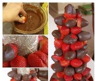 DIY Chocolate Covered Strawberry Trees