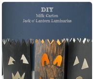 DIY Milk Carton Jack O Lantern Luminaries