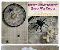 Creepy crawly crochet spider web doilies