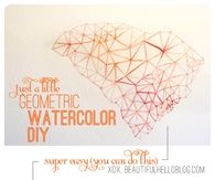 DIY Geometric Watercolor Painting