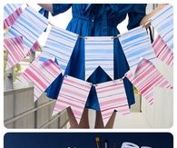 DIY Watercolor Stripe Bunting
