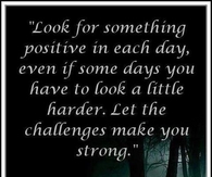 look for something positive