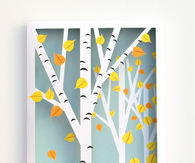 DIY Birch Shadow Box