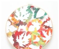 Fall embroidery hoop art