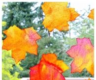 Fall window art leaf suncatchers